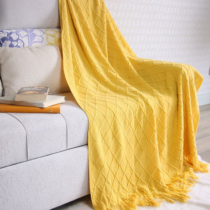 Luxury Textured Knit Throw Blanket