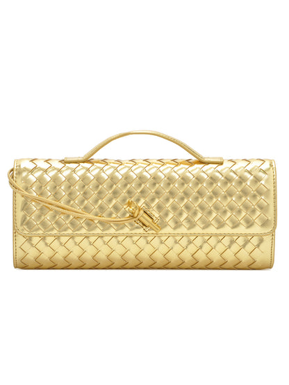 Textured Woven Clutch Purse Acalora
