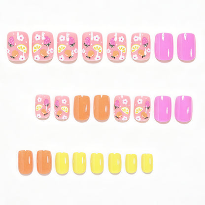 Fruit-Inspired Press-On Nail Art Set Acalora