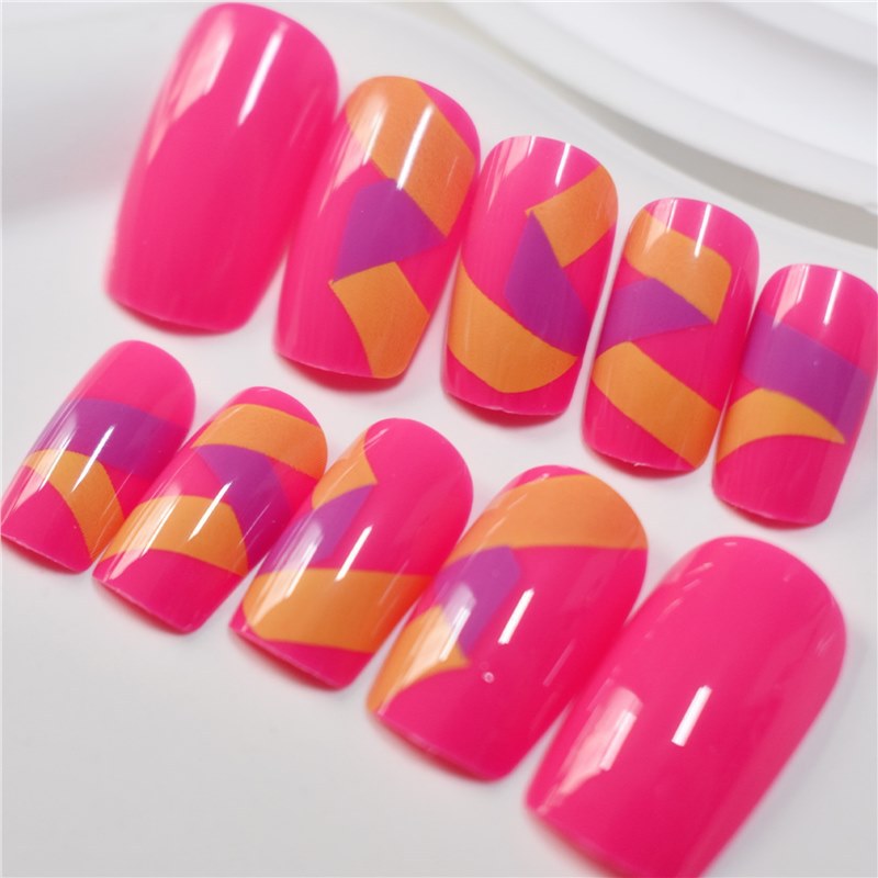 Vibrant Nail Art Press-On Set Acalora