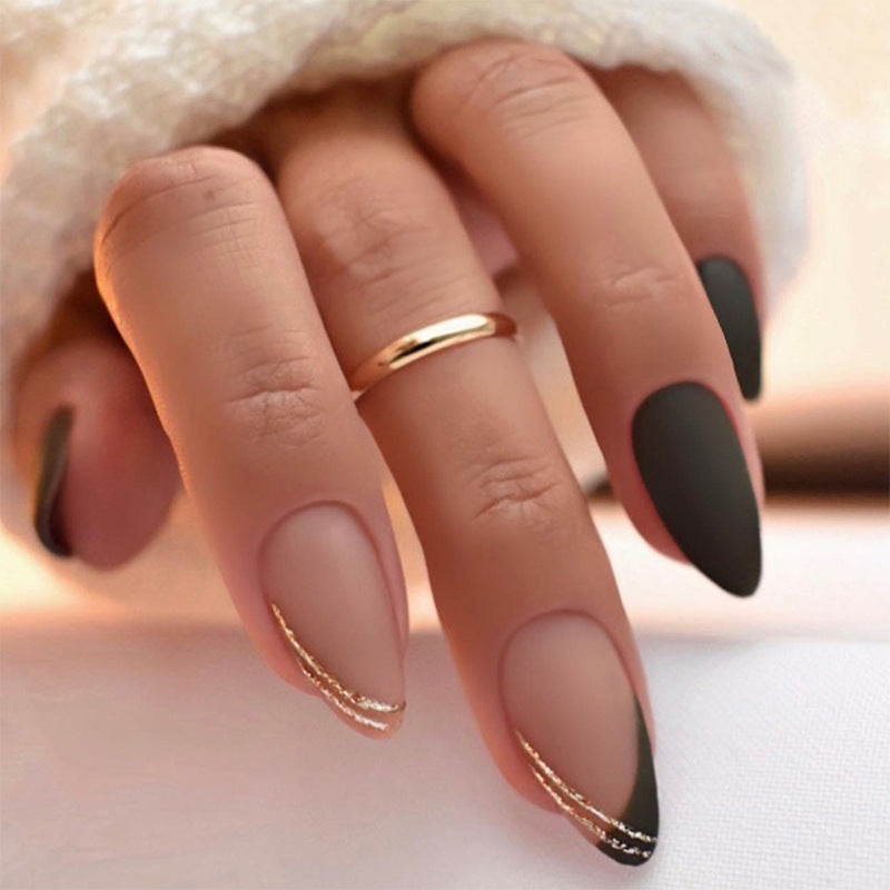 Elegant Press-On Nail Set with Matte and Glossy Finish Acalora