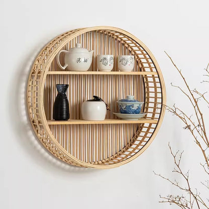 Handwoven storage basket for bathroom utensils Acalora