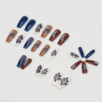Artificial nails in elegant floral design Acalora