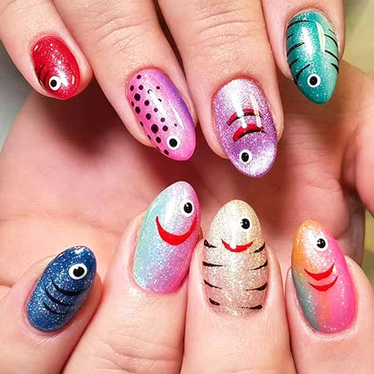 Playful Fish-Themed Nail Art Acalora