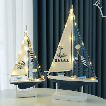 Nautical Sailboat Figurine Display