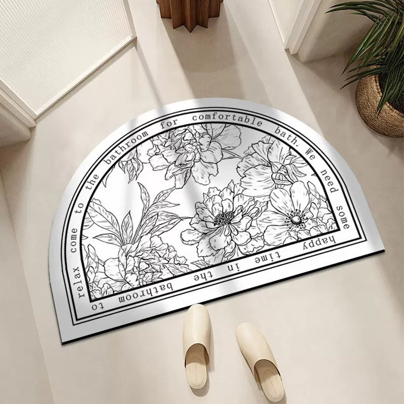 Elegant Country-Themed Bathroom Mat