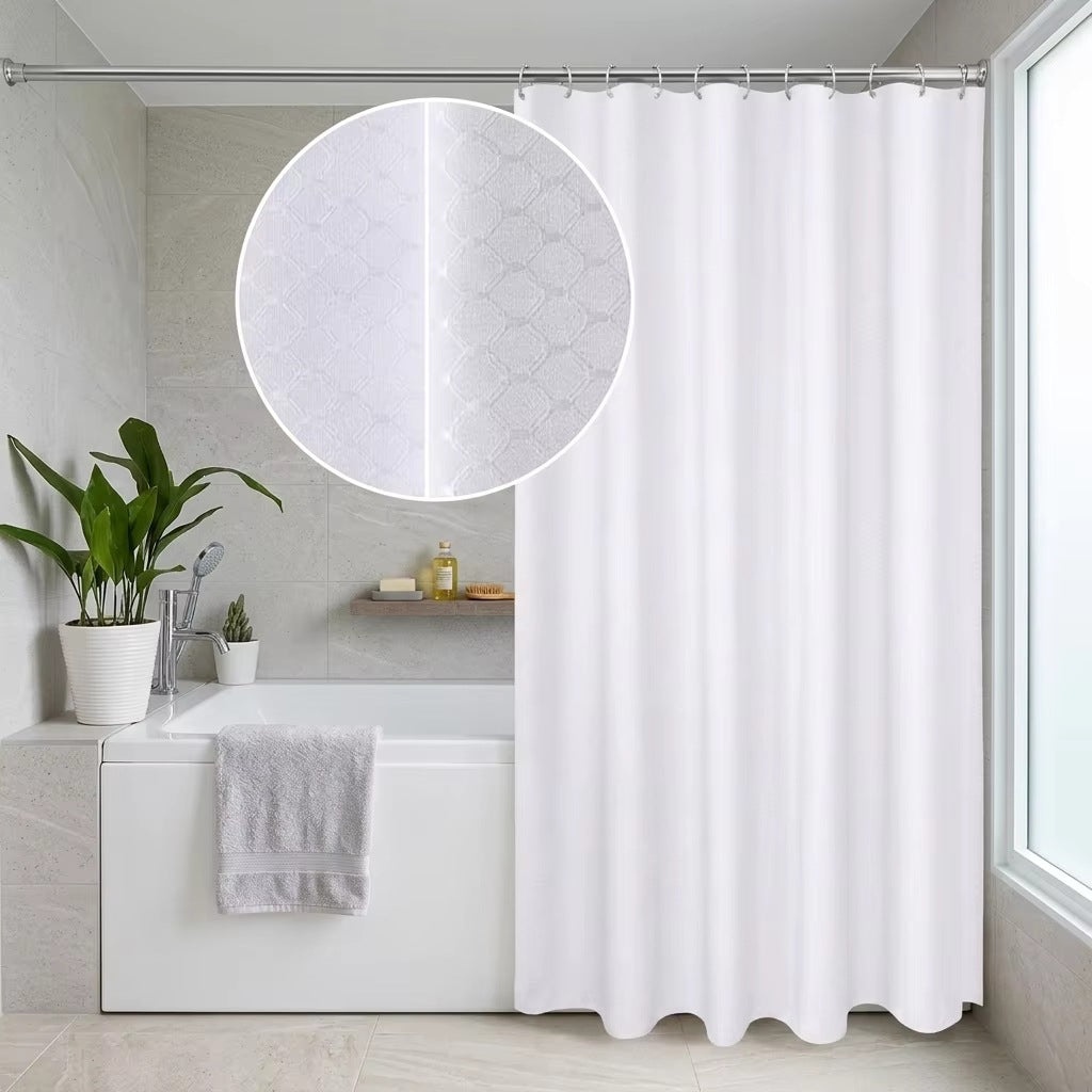 Textured Waterproof Shower Curtain