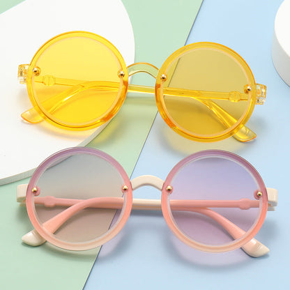 Women's Round Sunglasses with Transparent Frame Skanto