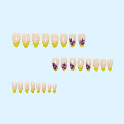 Artificial nails with colorful flower design Acalora