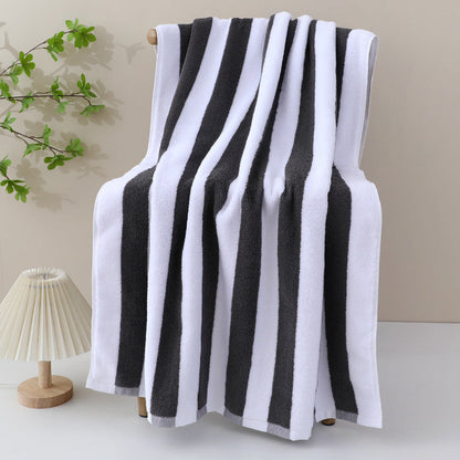 Large Beach Towel With Stylish Stripe Pattern Bowlift