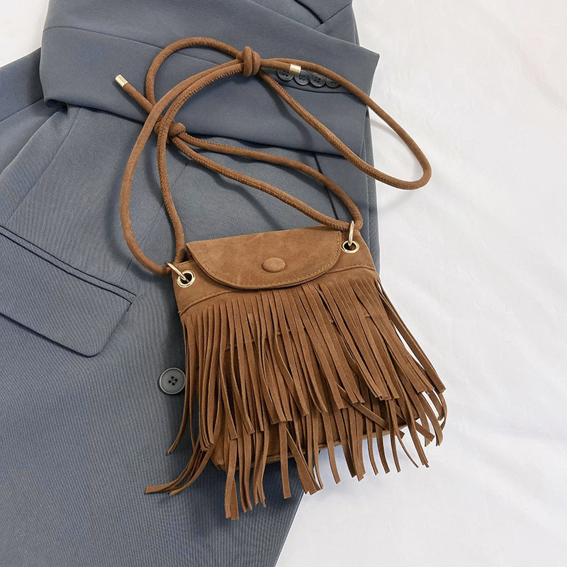 Bohemian Fringe Crossbody Bag Acalora