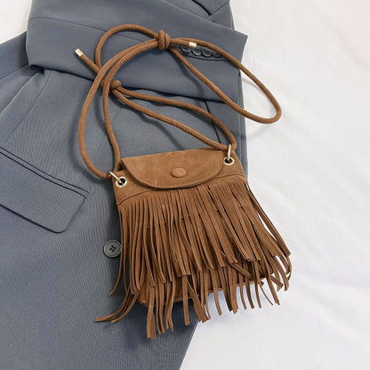 Bohemian Fringe Crossbody Bag Acalora
