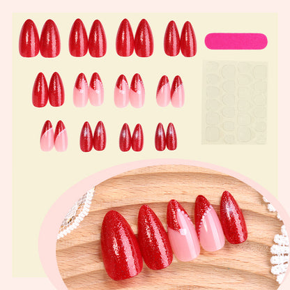 Glamorous Glittery Stiletto Press-On Nails Acalora