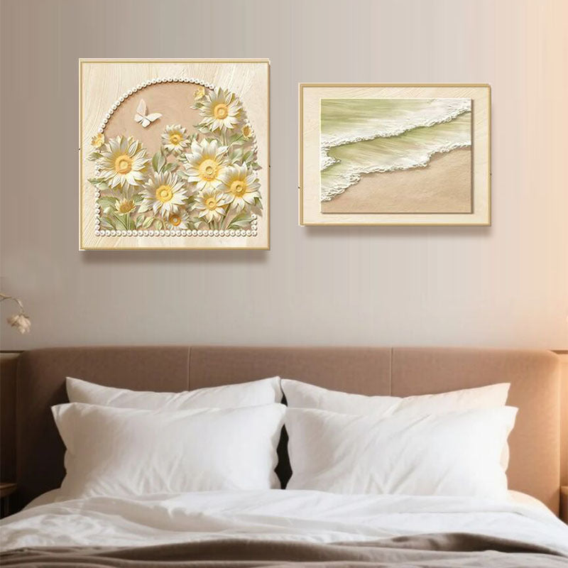 Elegant Floral Relief Wall Decor