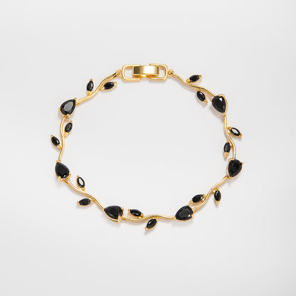 Elegant Floral Design Statement Bracelet Acalora