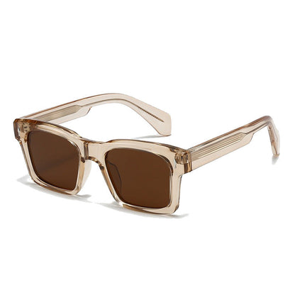 Women's Fashion Square Sunglasses with Trendy Transparent Frame Bowlift