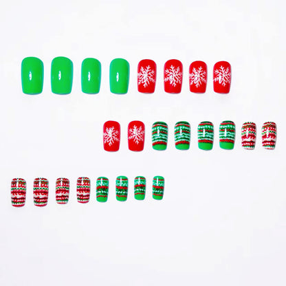 Festive Knit Pattern Nail Art Acalora