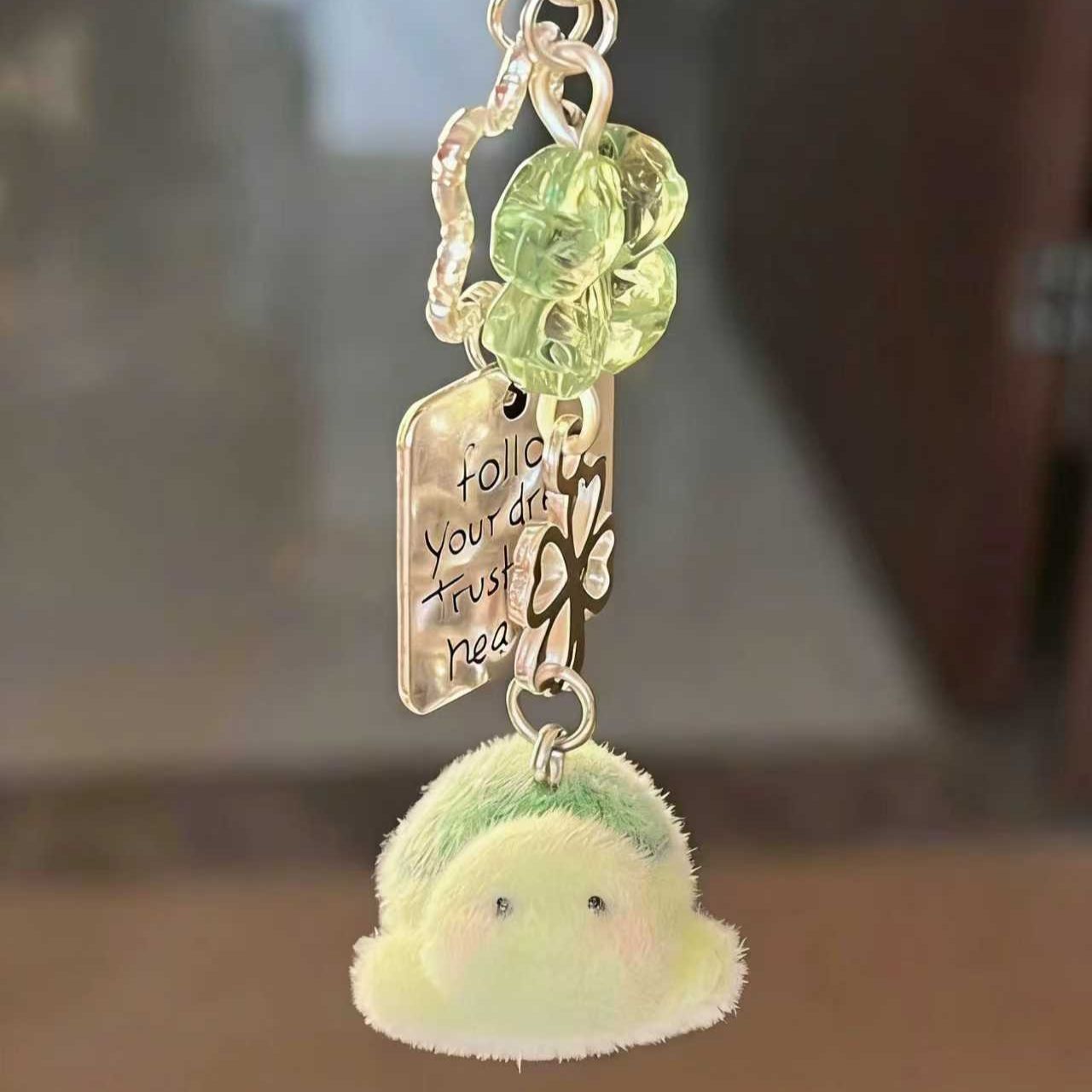 Inspirational Turtle Charm Keychain Acalora