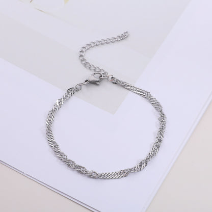 Textured Twisted Chain Bracelet Acalora