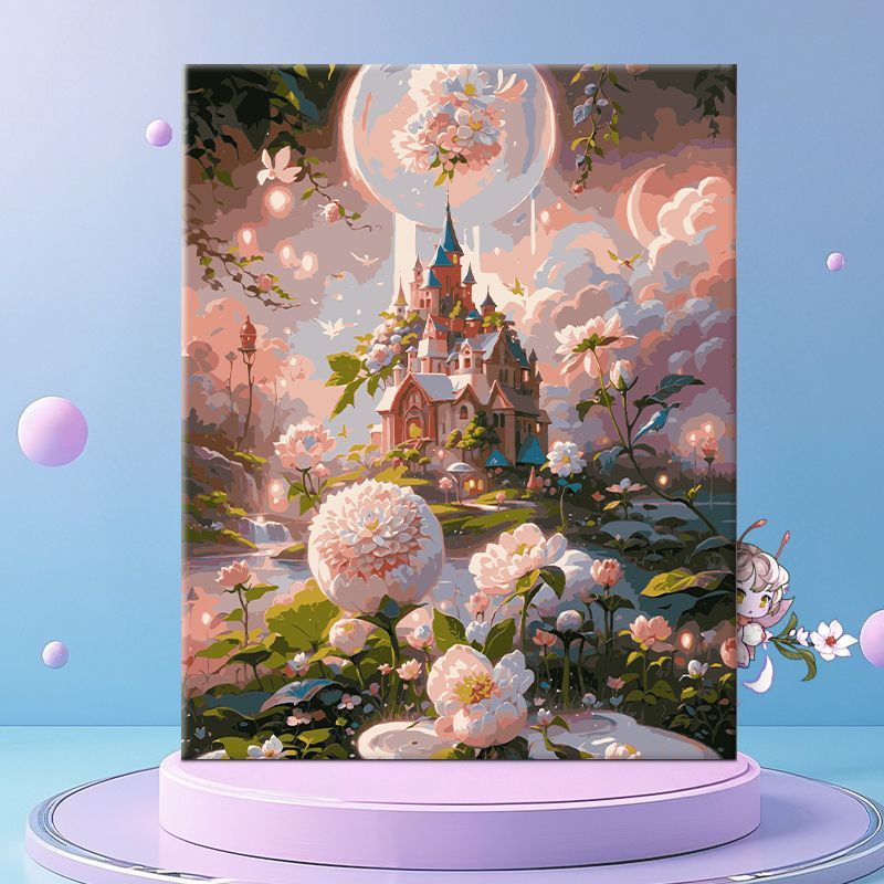 Whimsical Floral Fantasy Canvas Wall Art