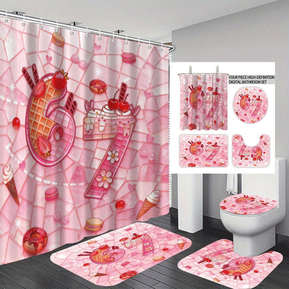Colorful Dessert-Themed Bathroom Set