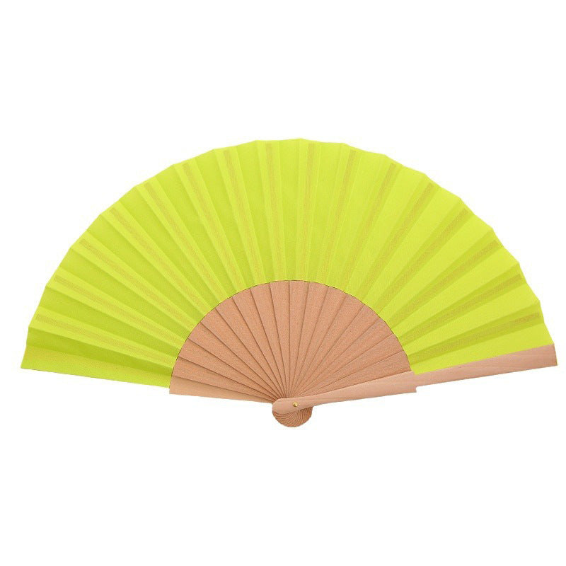 Ladies' elegant hand fan made of lightweight fabric with an elaborate folding pattern Brehn