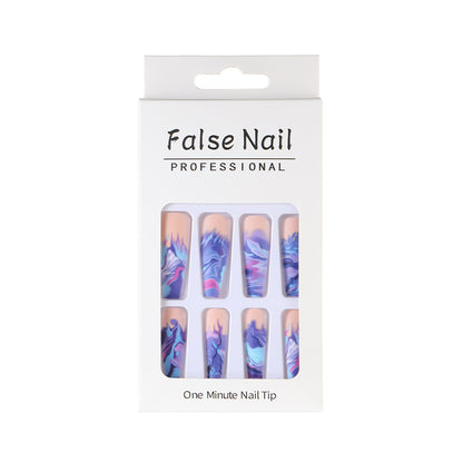 Artificial nails in modern marble design Acalora