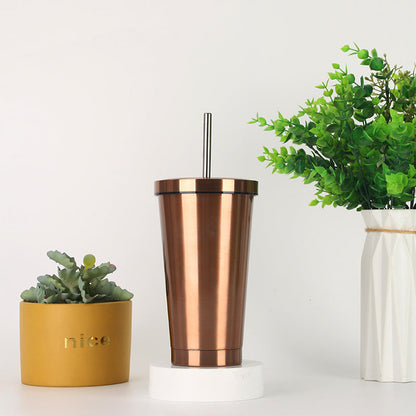 Women's Stainless Steel Tumbler with Straw Skanto