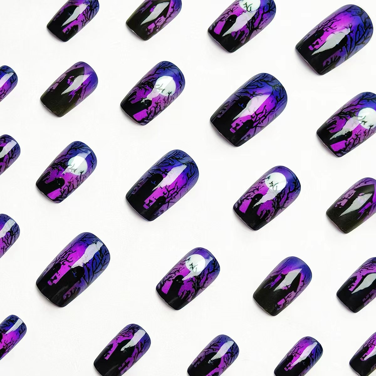 Artistic Halloween-Themed Nail Art Acalora