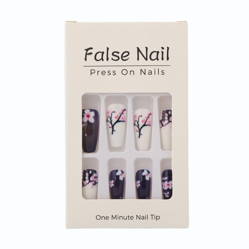 Artificial Nail Set with Floral Accents Acalora