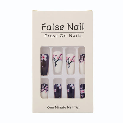 Artificial Nail Set with Floral Accents Acalora
