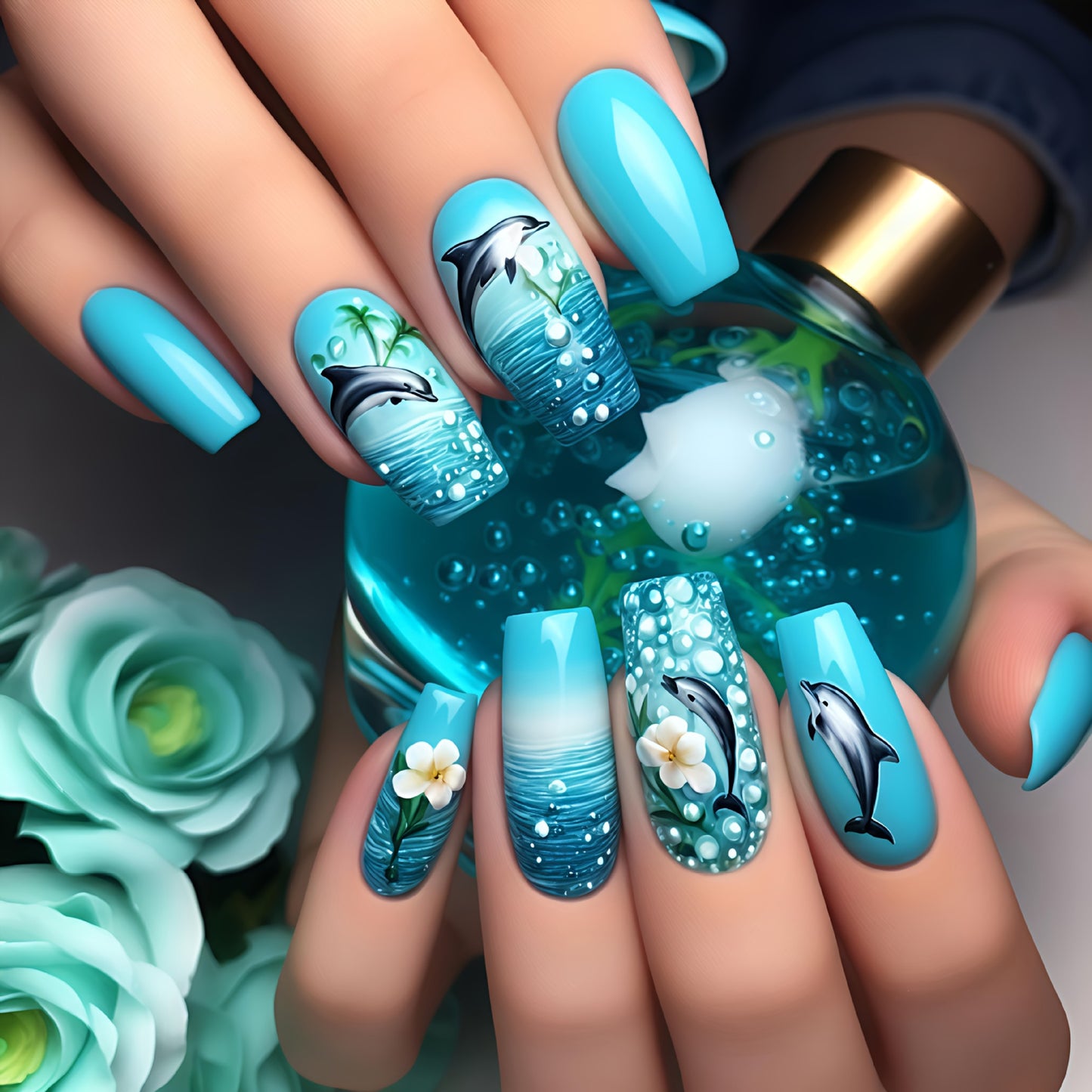 Artisanal Acrylic Nail Set Acalora