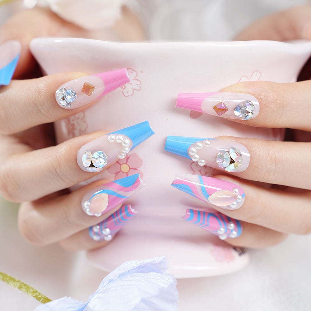 Glamorous Designer Press-On Nail Art Set Acalora