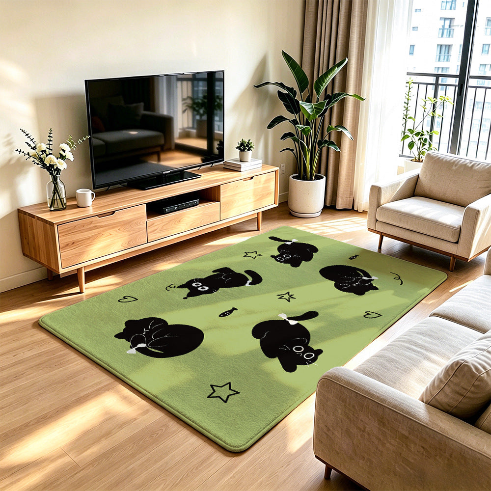 Unisex Artistic Cat-Themed Area Rug