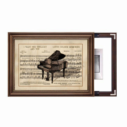 Framed Garden Scene Artwork