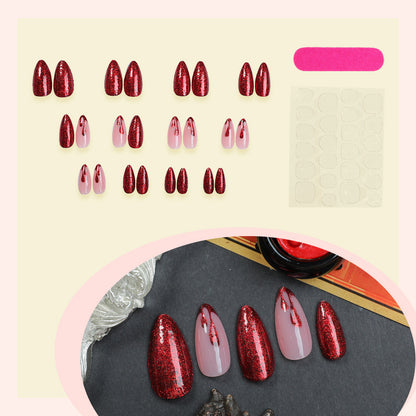 Glamorous Glittery Press-On Nail Set Acalora