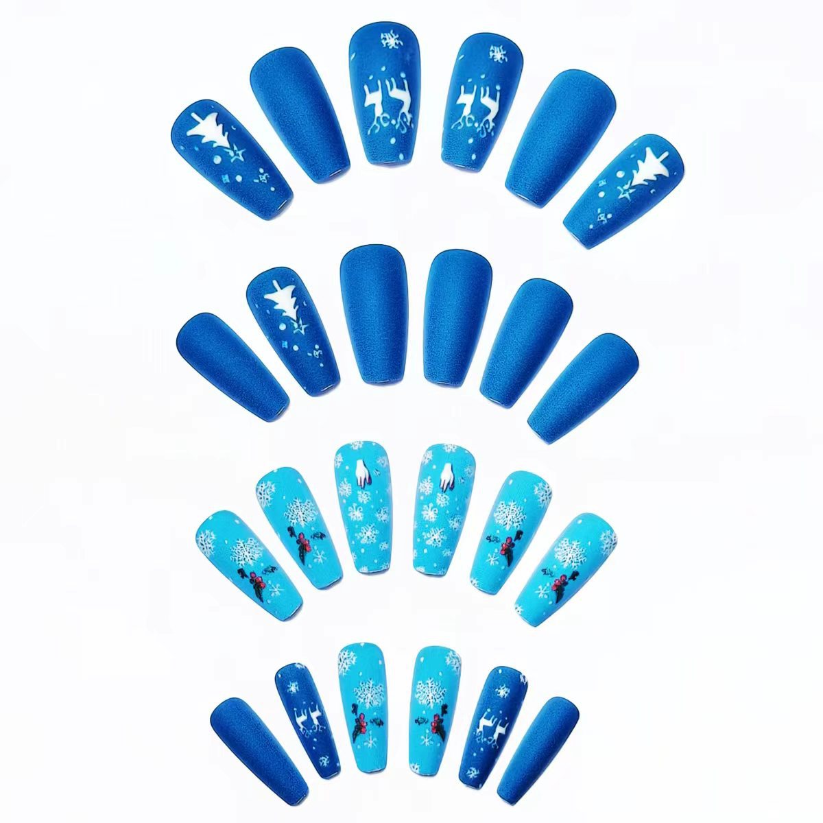Festive Matte Nail Art Acalora