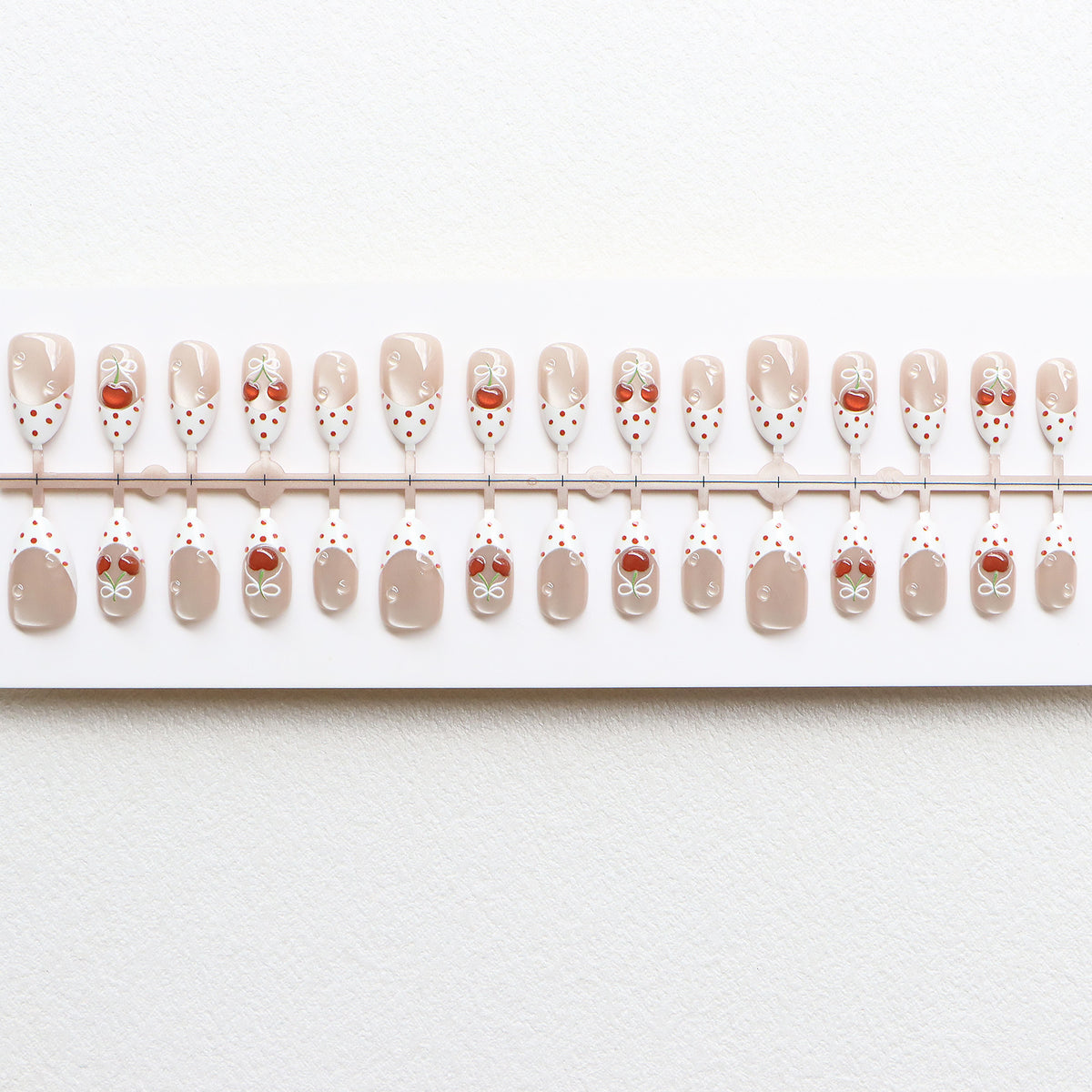 Charming Cherry-Themed Press-On Nail Set Acalora