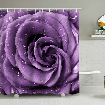 Romantic Floral Swan Shower Curtain