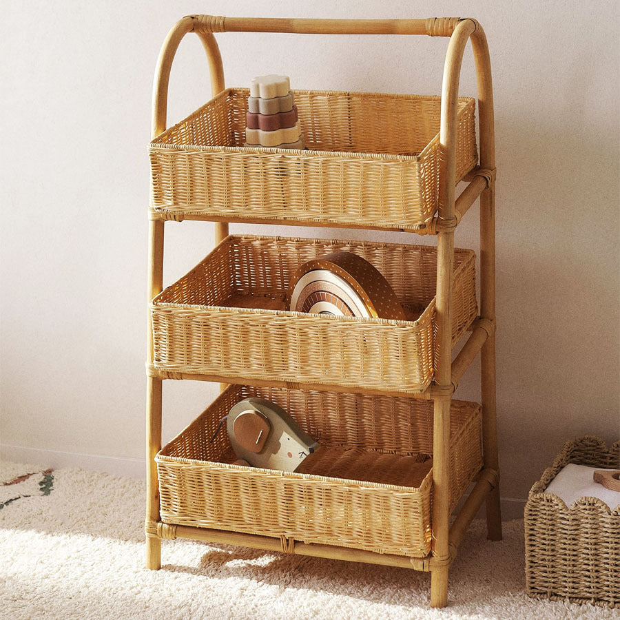Multi-Tier Woven Storage Rack Acalora