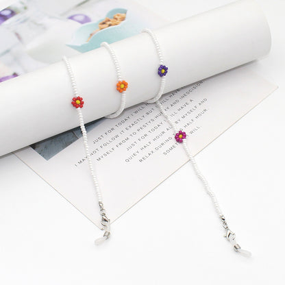Floral Beaded Eyewear Chain Acalora