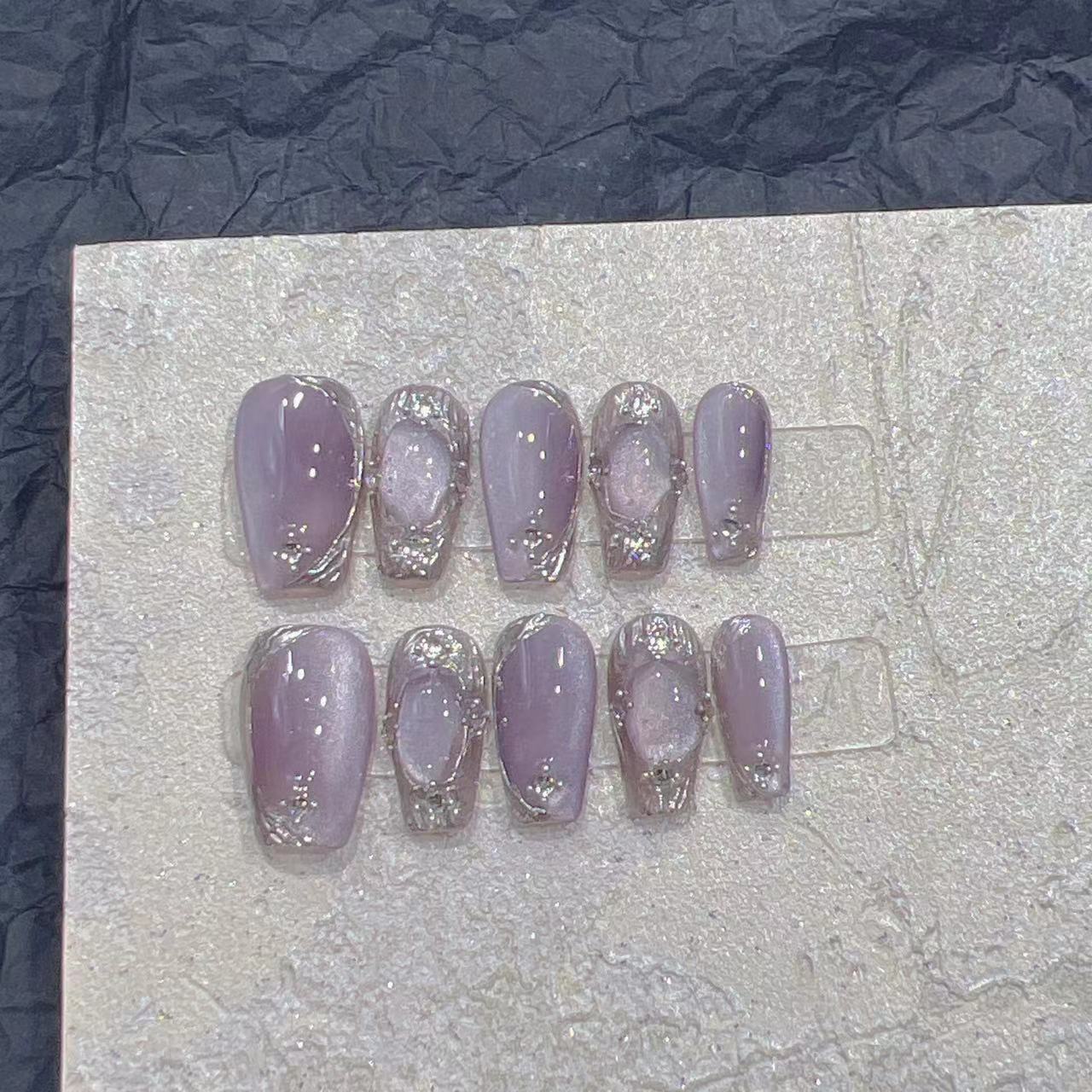 Artistic Press-On Nail Designs Acalora