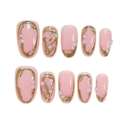 Elegant Gold Foil Nail Art Set Acalora