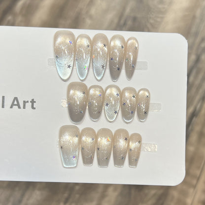Cosmic Star-Accent Press-On Nail Set Acalora