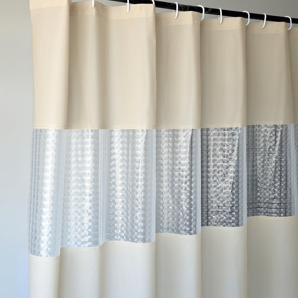 Textured Waterproof Shower Curtain