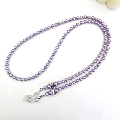 Elegant Pearl Beaded Eyewear Chain Acalora