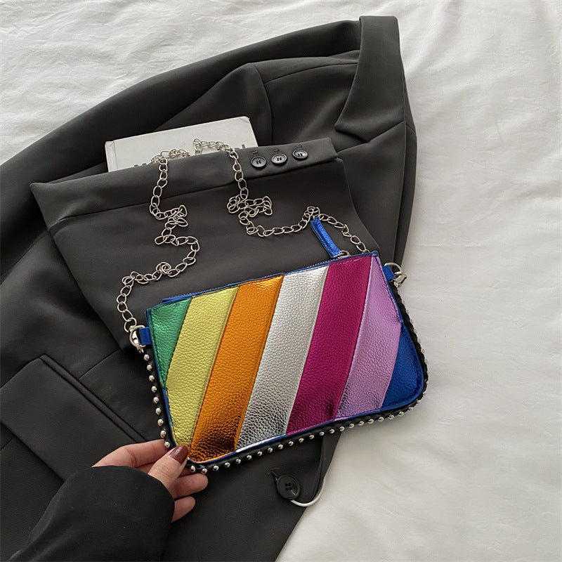 Colorful Metallic Chic Crossbody Bag Acalora