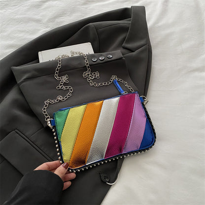 Colorful Metallic Chic Crossbody Bag Acalora