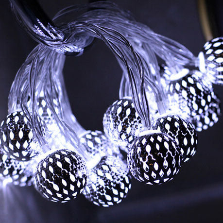 Skanto | Sunny Light Balls Moroccan Balls Colorful LED Christmas Lights Iron Balls Decoration Outdoor String Lights