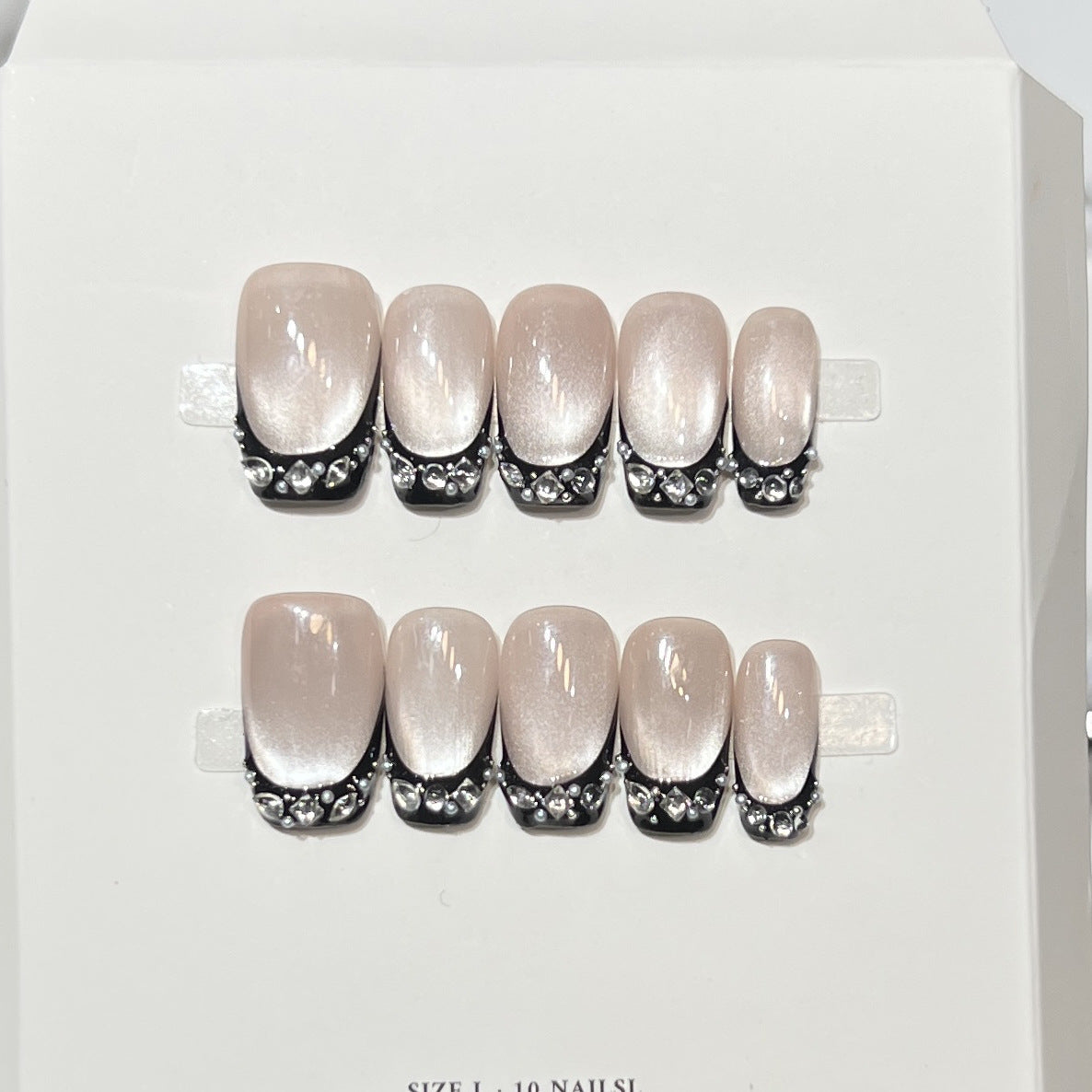 Decorative Rhinestone Tip Press-On Nails Acalora